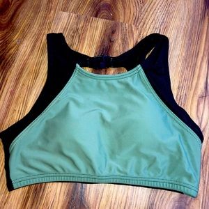 Army green bikini top